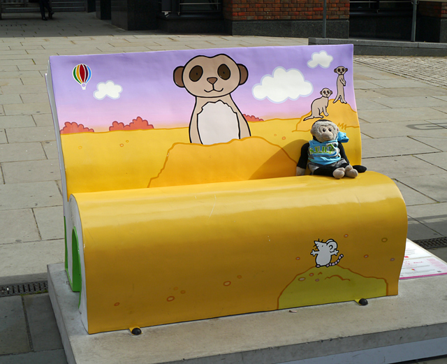 Mooch monkey at Books About Town in London 2014 - 4 Usborne's That's not my... Bench