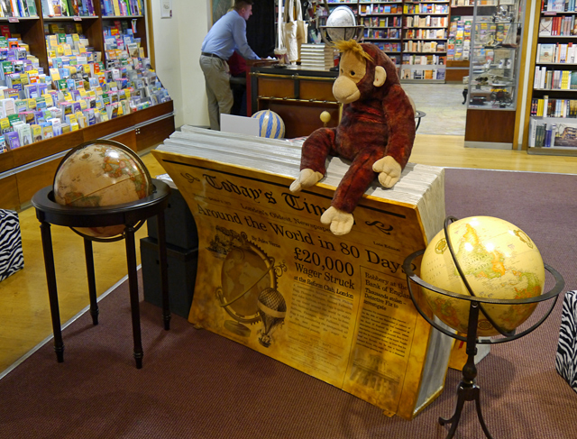 Mooch monkey at Books About Town in London 2014 - 48 Around the World in Eighty Days