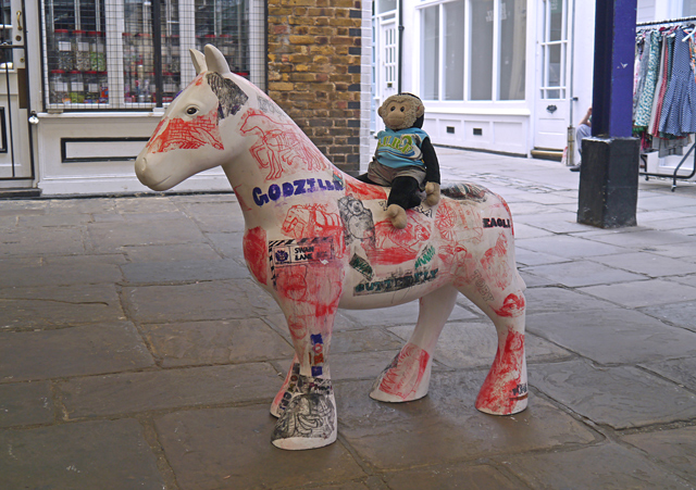 Mooch monkey at Books About Town in London 2014 - Corelli Creature Carnival - horse