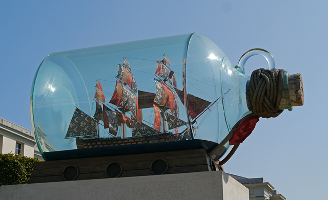 Mooch monkey at Books About Town in London 2014 - Greenwich, Ship in Bottle