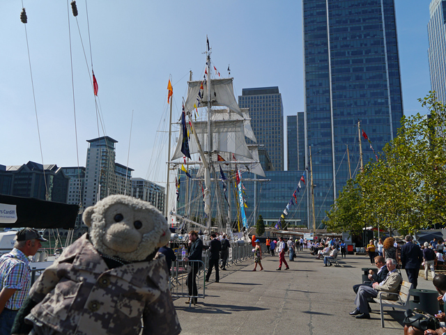 Mooch monkey at Royal Greenwich Tall Ships Festival, Wood Wharf