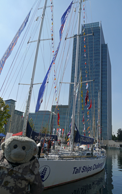 Mooch monkey at Royal Greenwich Tall Ships Festival, Wood Wharf