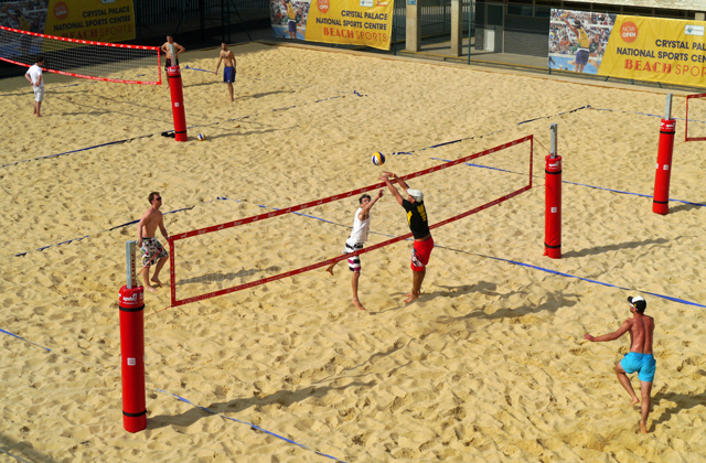 Beach volley ball in Crystal Palace park.