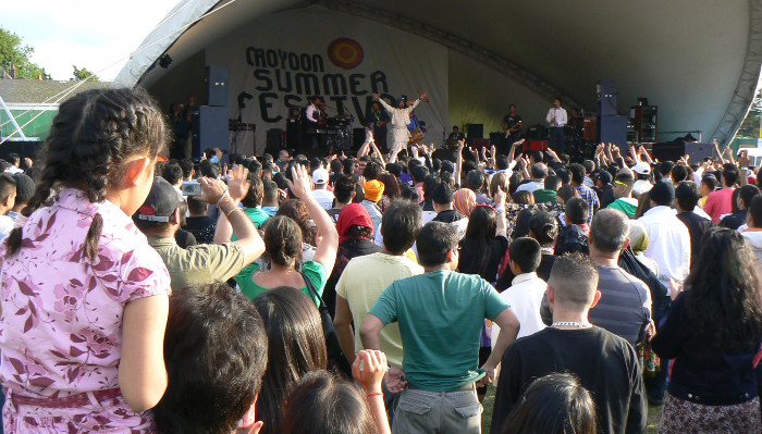 Malkit Singh at the Croydon Mela - August 2009.