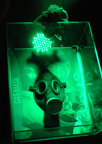 Bonsai and the child's Gas Mask from Doctor Who.