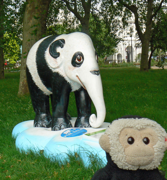 Mooch monkey at the London Elephant Parade - 018 Panda.
