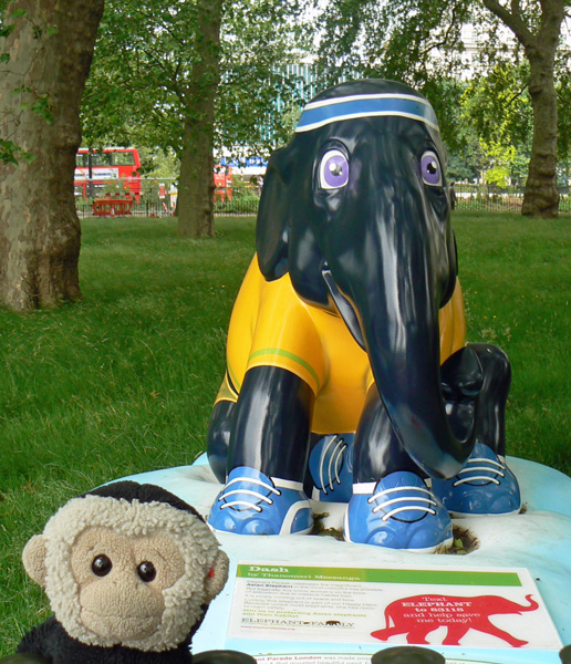 Mooch monkey at the London Elephant Parade - 023 Dash.