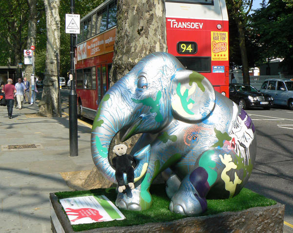 Mooch monkey at the London Elephant Parade - 065 Burma.