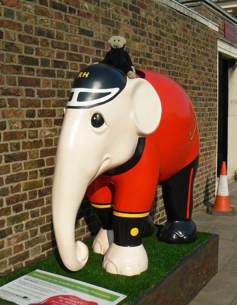 Mooch monkey at the London Elephant Parade - 070 Dedicated to the wonderful Chelsea Pensioners