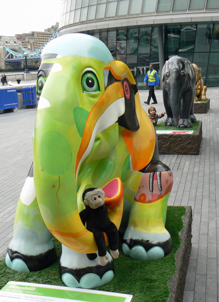 Mooch monkey at the London Elephant Parade - 116 Hornbill.