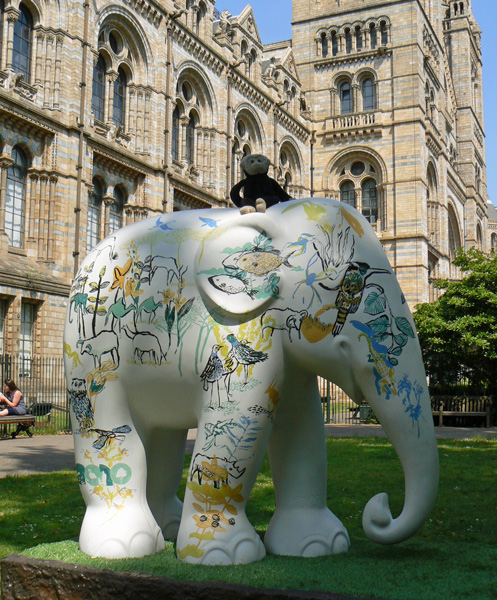 Mooch monkey at the London Elephant Parade - 130 Celebrating the International Year of Biodiversity