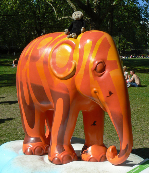 Mooch monkey at the London Elephant Parade - 134 Will Only Words Remain