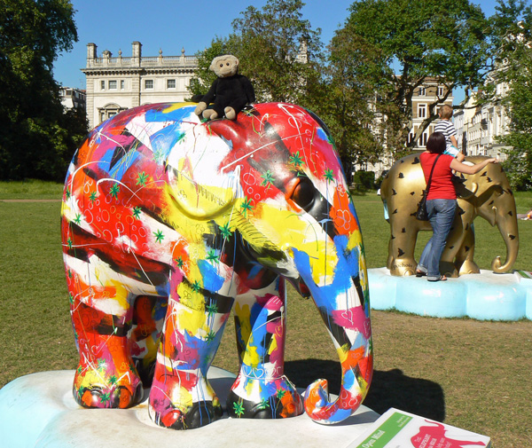 Mooch monkey at the London Elephant Parade - 137 Big Heart Open Mind