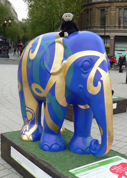 Mooch monkey at the London Elephant Parade - 143 Rajasthan Royals.