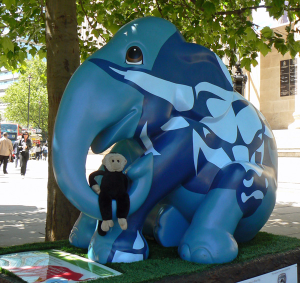 Mooch monkey at the London Elephant Parade - 148 Deccan Chargers