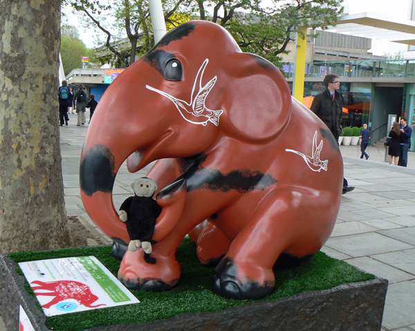 Mooch monkey at the London Elephant Parade - 157 Deliverance.