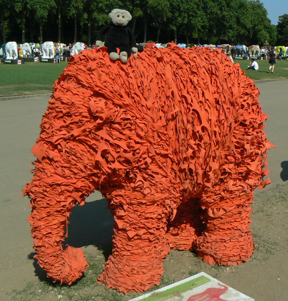 Mooch monkey at the London Elephant Parade - 159 Mason.