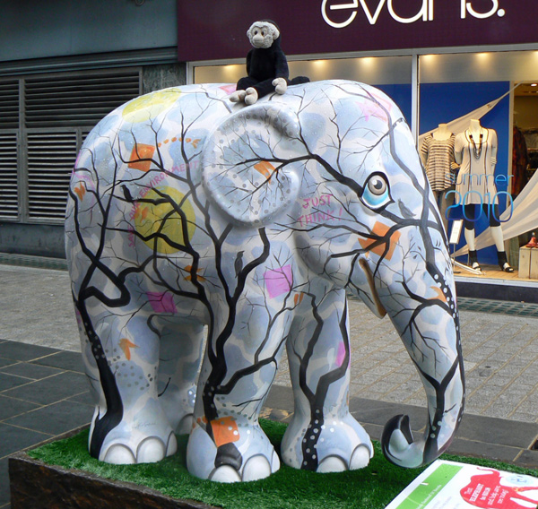 Mooch monkey at the London Elephant Parade - 162 Gajaraj.