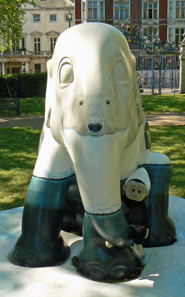 Mooch monkey at the London Elephant Parade - 169 Nanook.