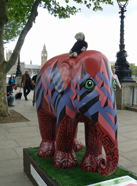 Mooch monkey at the London Elephant Parade - 177 Utopia.