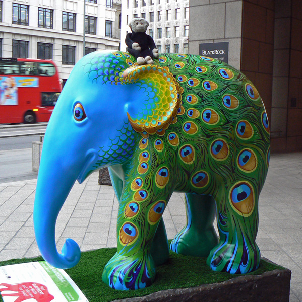 Mooch monkey at the London Elephant Parade - 188 MAYUR GAJENDRA.