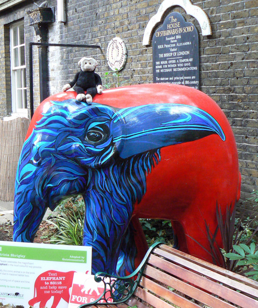 Mooch monkey at the London Elephant Parade - 191 bird.