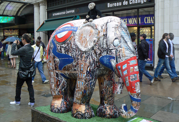 Mooch monkey at the London Elephant Parade - 194 Iconic London