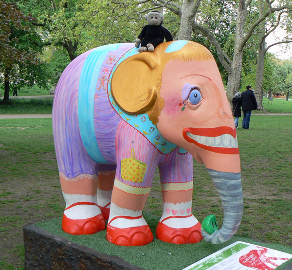 Mooch monkey at the London Elephant Parade - 203 Grayson.