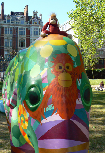 Mooch monkey at the London Elephant Parade - 210 Harapan.