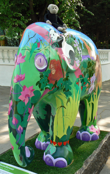 Mooch monkey at the London Elephant Parade - 215 Rainforest.