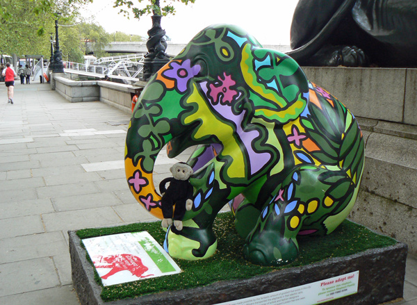 Mooch monkey at the London Elephant Parade - 227 My Gorgeous Jungle!