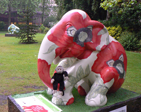 Mooch monkey at the London Elephant Parade - 235 Poppy.