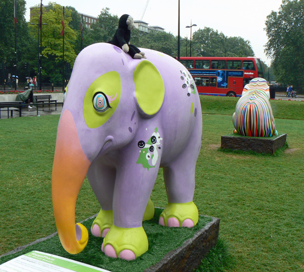 Mooch monkey at the London Elephant Parade - 241 HappyPhant