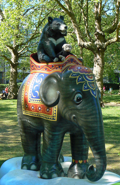 Mooch monkey at the London Elephant Parade - 243 Hope of Freedom