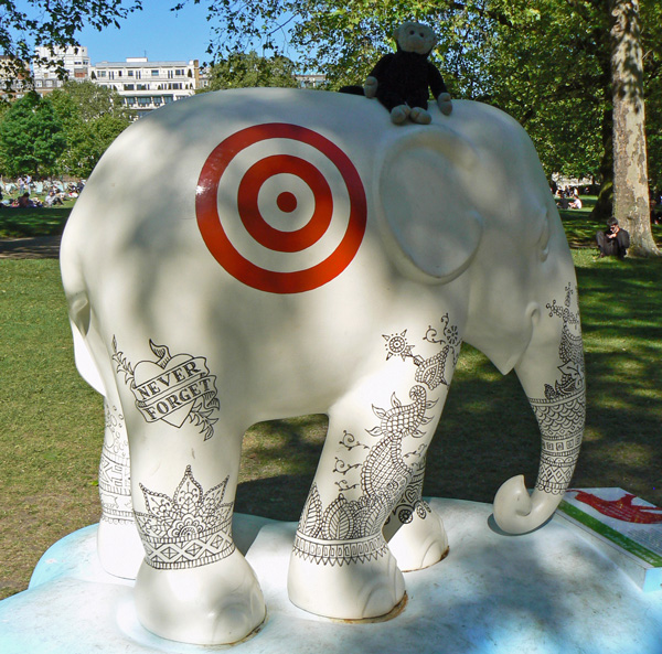 Mooch monkey at the London Elephant Parade - 246 Never Forget