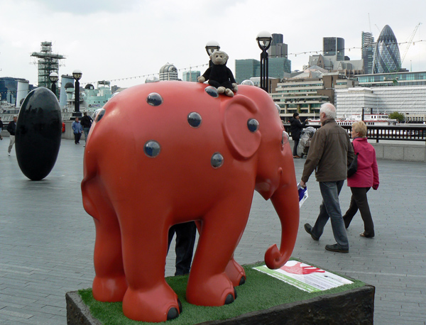 Mooch monkey at the London Elephant Parade - 255 The City in the Elephant.