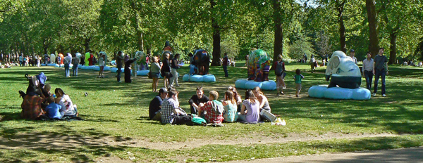 London Elephant Parade - The Broad Walk in Green Park.