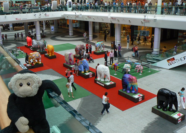 London Elephant Parade - Mooch monkey at Westfield