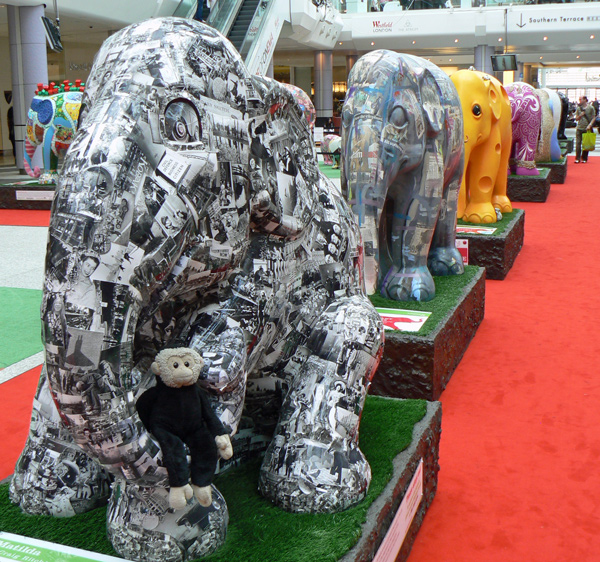 London Elephant Parade - Mooch monkey at Westfield