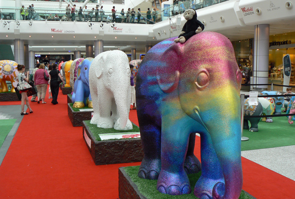 London Elephant Parade - Mooch monkey at Westfield