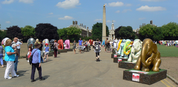 London Elephant Parade - Mooch monkey at Royal Hospital Chelsea