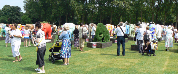 London Elephant Parade - Mooch monkey at Royal Hospital Chelsea