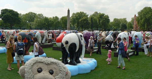 London Elephant Parade - Mooch monkey at Royal Hospital Chelsea