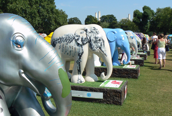 London Elephant Parade - Mooch monkey at Royal Hospital Chelsea