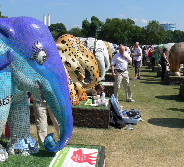 London Elephant Parade - Mooch monkey at Royal Hospital Chelsea