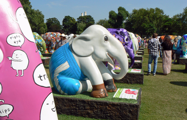 London Elephant Parade - Mooch monkey at Royal Hospital Chelsea