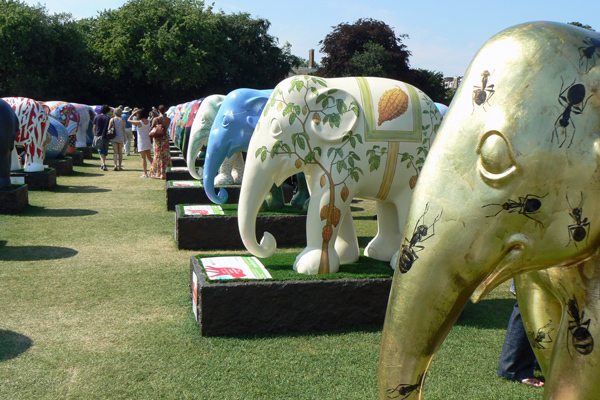 London Elephant Parade - Mooch monkey at Royal Hospital Chelsea