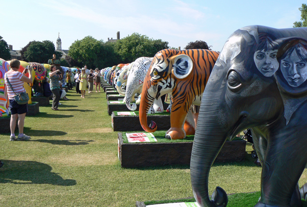 London Elephant Parade - Mooch monkey at Royal Hospital Chelsea