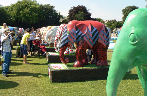 London Elephant Parade - Mooch monkey at Royal Hospital Chelsea