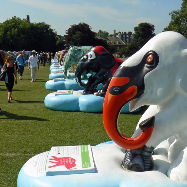 London Elephant Parade - Mooch monkey at Royal Hospital Chelsea